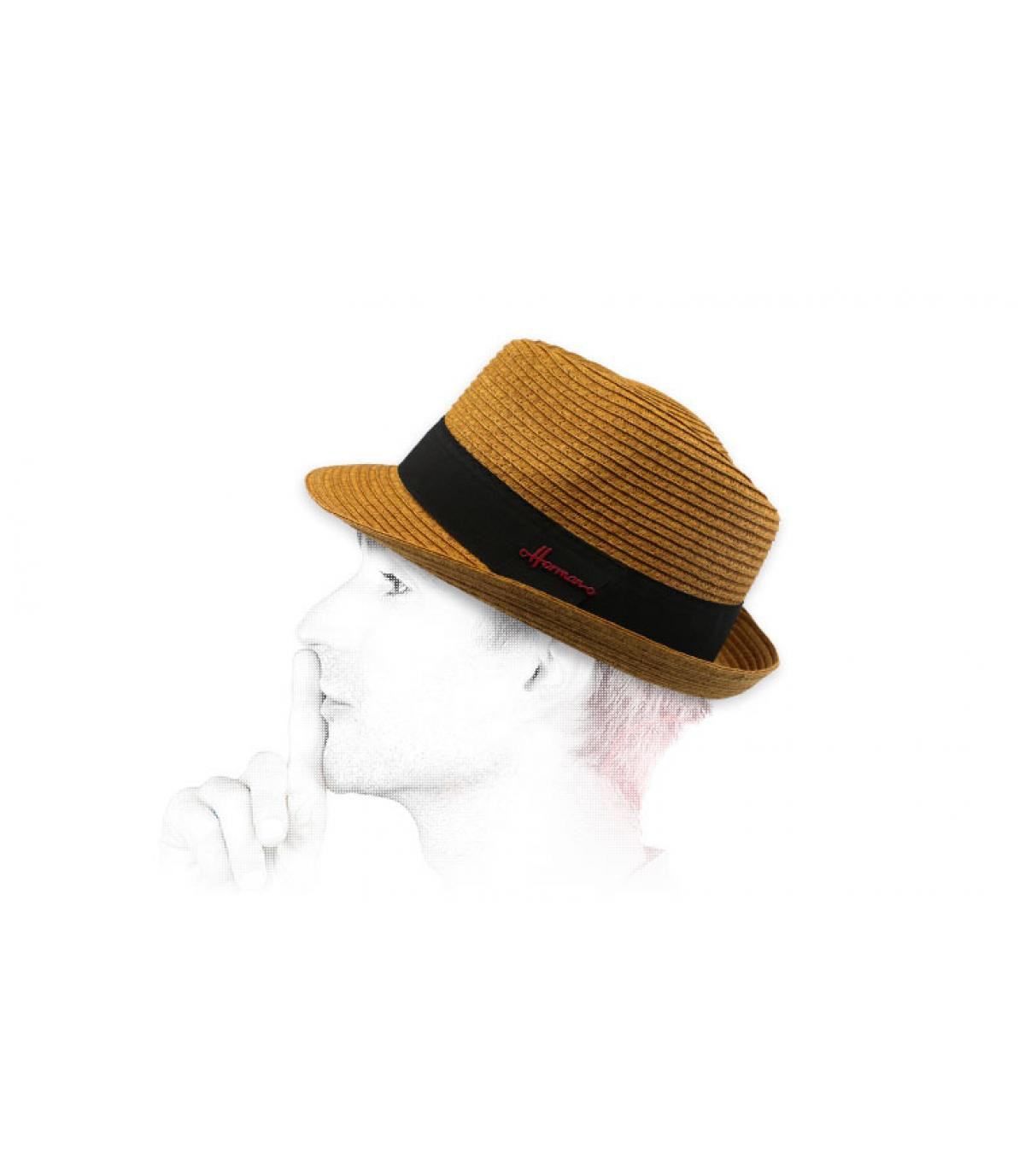 Trilby Stroh braun Herman Don Ang tobacco